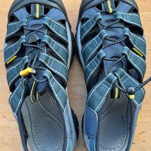 Brand New Keen Outdoor Sport Sandals, Blue with Yellow Accents